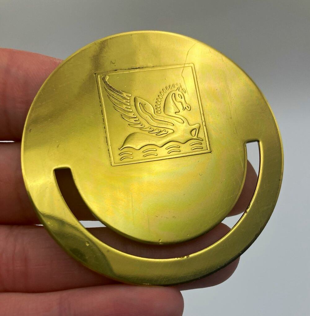 Vintage Reader’s Digest Pegasus Brass Tone Bookmark Page Clip Book Accessory